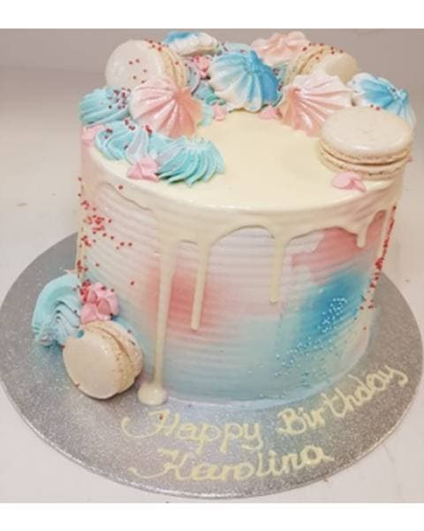 Red & Blue Gradient Cake