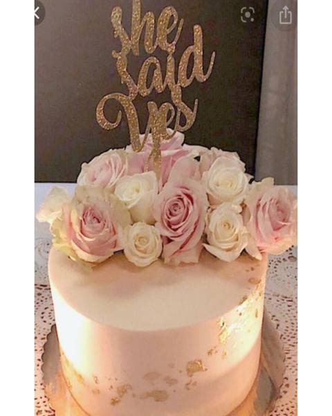 She Said Yes Cake