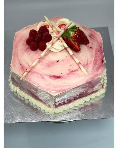 Raspberry Swirl Jelly Cake