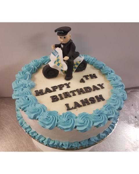 Police Motorbike Rider Cake