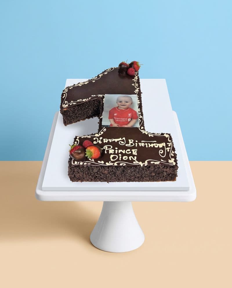 Chocolate Strawberry Number Cake