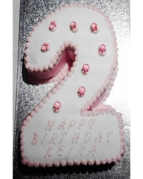Pink Blossom Number Cake