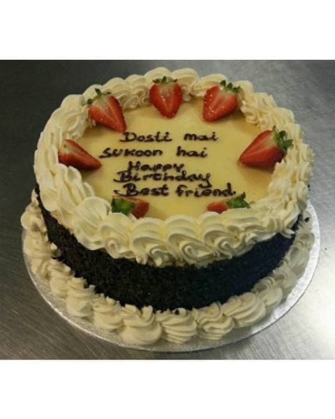 Chocolate Band Strawberry Round Cake